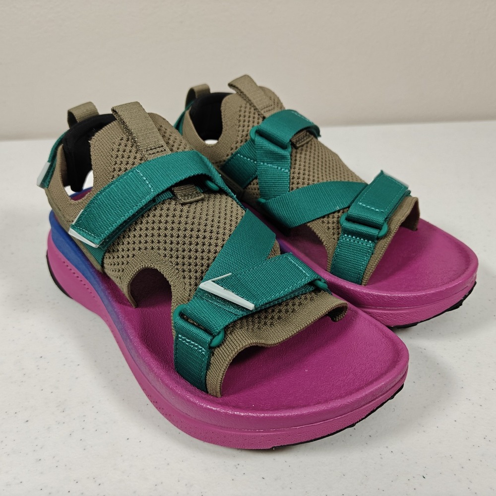 Teva Aventrail Trail Running Sandals Women's 9 Burnt Olive Vivid Violet EUR 40